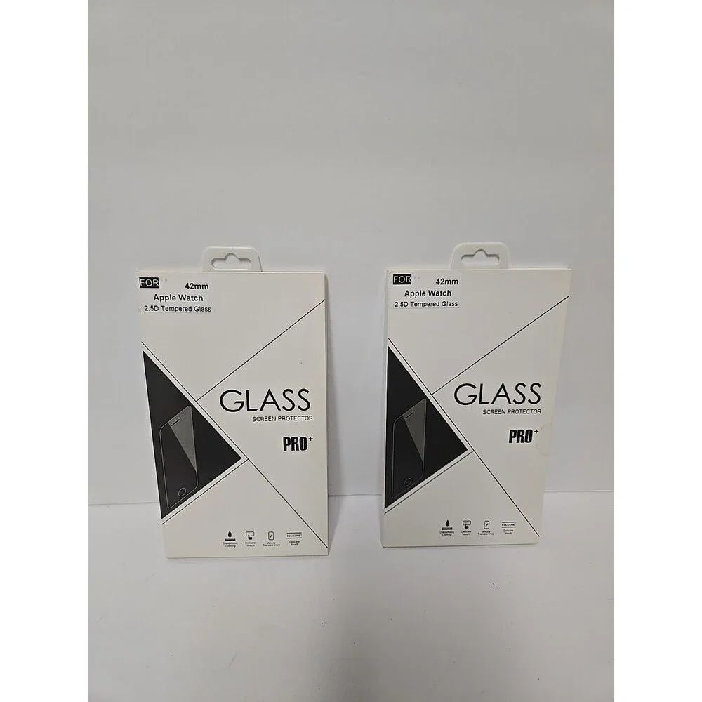 2 Packs For Apple Watch 42 mm Screen Protector Tempered Glass 9 Hardness